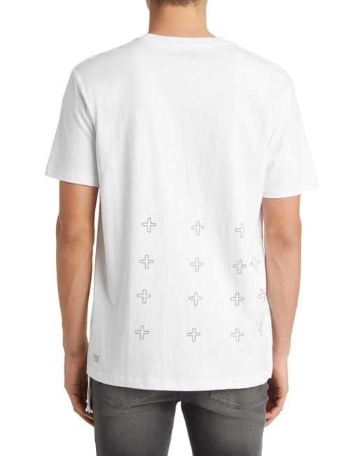 Ksubi White Krystal Embellished Kash Logo Cotton T-shirt for men