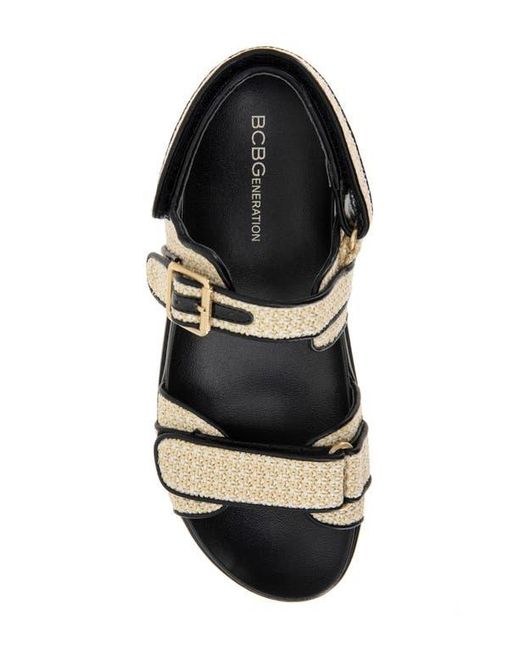 BCBGeneration Black Bara Platform Slingback Sandal