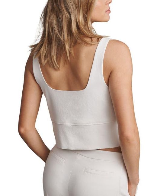 Rhone White Horizon Crop Tank