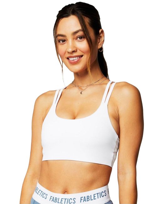 Fabletics White Principal Low Impact Bra