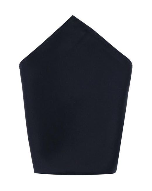 Trafalgar Blue Sutton Solid Silk Pocket Square for men