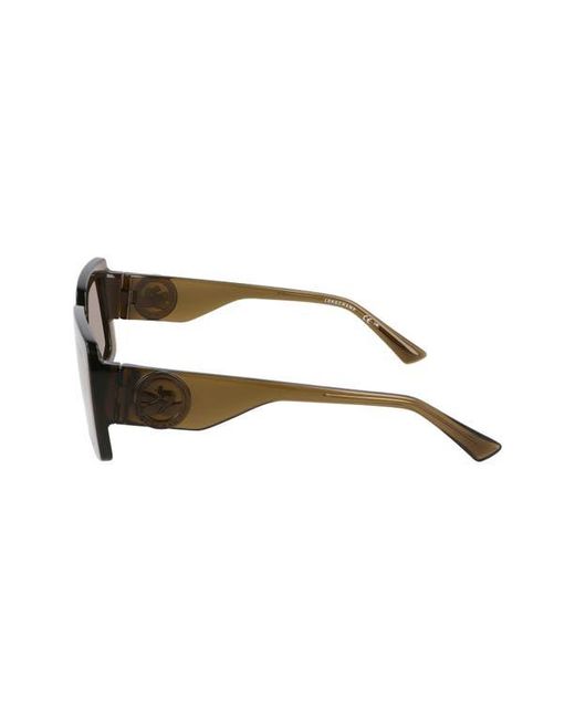 Longchamp Natural 53Mm Rectangular Sunglasses