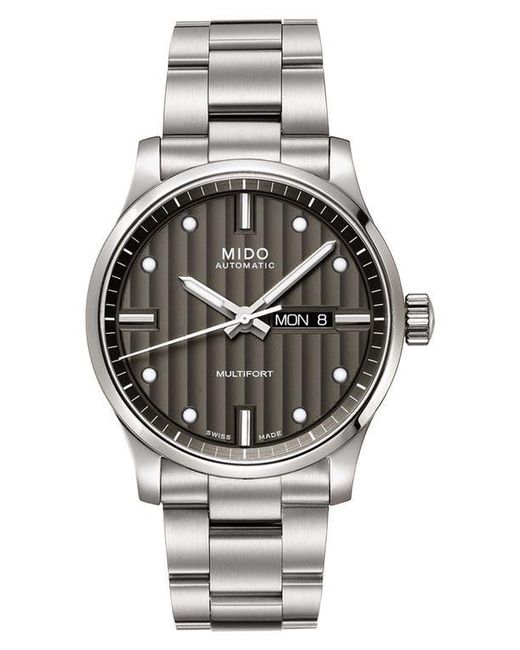 MIDO Gray Multifort Automatic Bracelet Watch, 42Mm for men