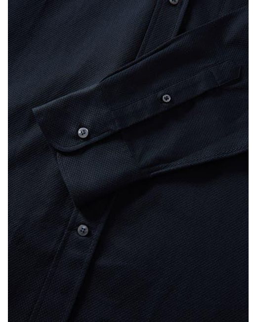 Robert Talbott Blue Harrison Button Down Pique Shirt for men