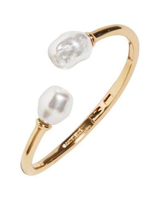 BaubleBar White Francesca Hinge Cuff Bracelet