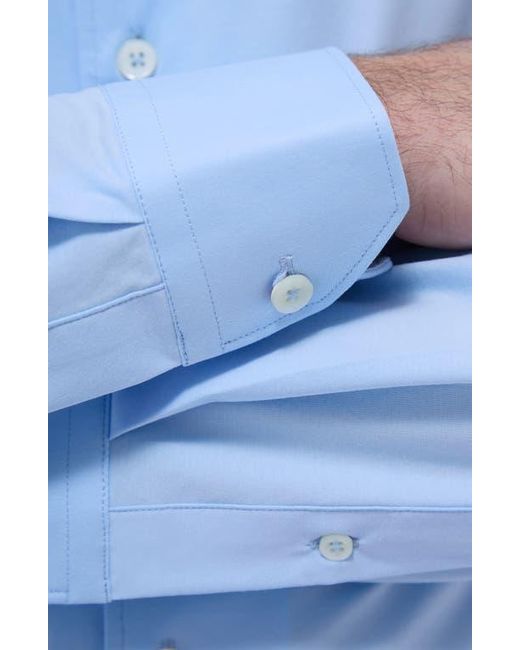 Bugatchi Blue Devon Ooohcotton Button-Up Shirt for men