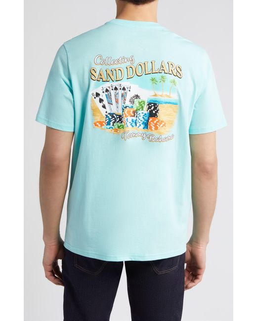 Tommy Bahama Green Collecting Sand Dollars Graphic T-shirt for men