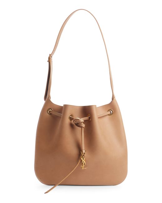Saint Laurent Medium Paris Vii Leather Hobo Bag in Brown Lyst