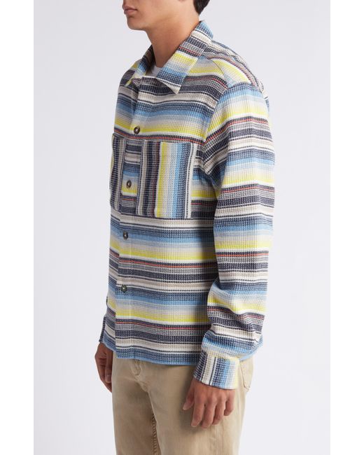 Scotch & Soda Multicolor Stripe Structured Cotton Shirt Jacket for men