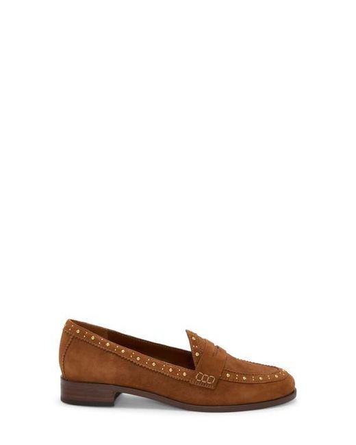 Vince Camuto Brown Camdyn Studded Penny Loafer