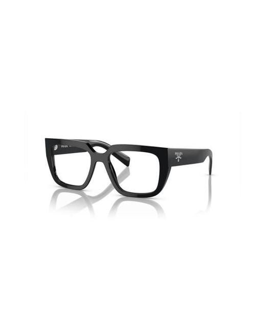 Prada Black 52Mm Irregular Optical Glasses