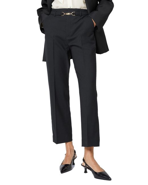 & Other Stories Black & Belted Crop Trousers