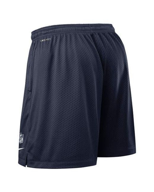 Nike Blue Dallas Cowboys Sideline Reversible Performance Shorts for men