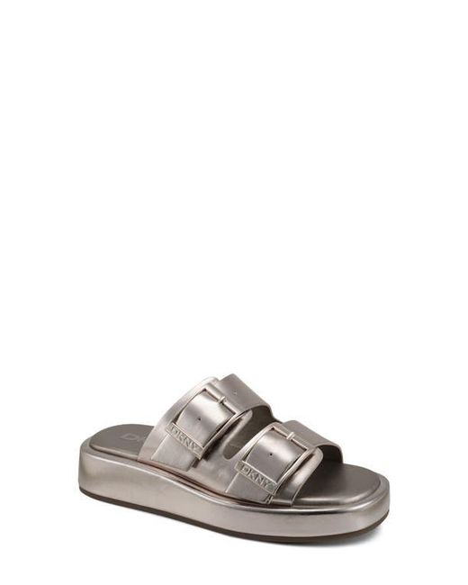DKNY Gray Leocadia Platform Slide