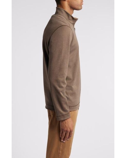 Johnston & Murphy Brown Xc4 Reversible Performance Quarter Zip Pullover for men