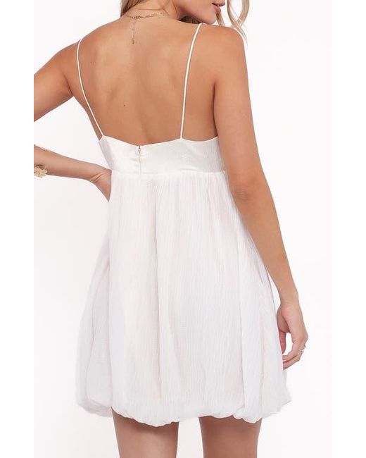 Petal & Pup White Lorna Bubble Hem Babydoll Minidress