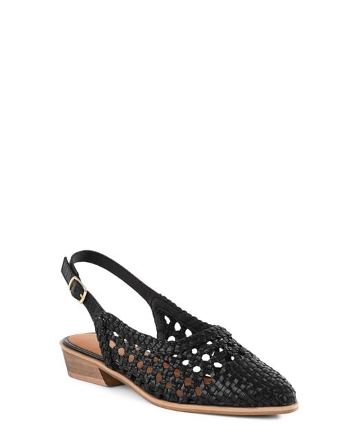 Seychelles Black Roxanne Slingback Flat