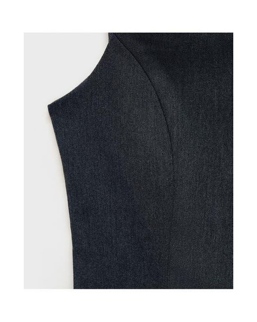 Mango Blue Dena Tie Front Sleeveless Top