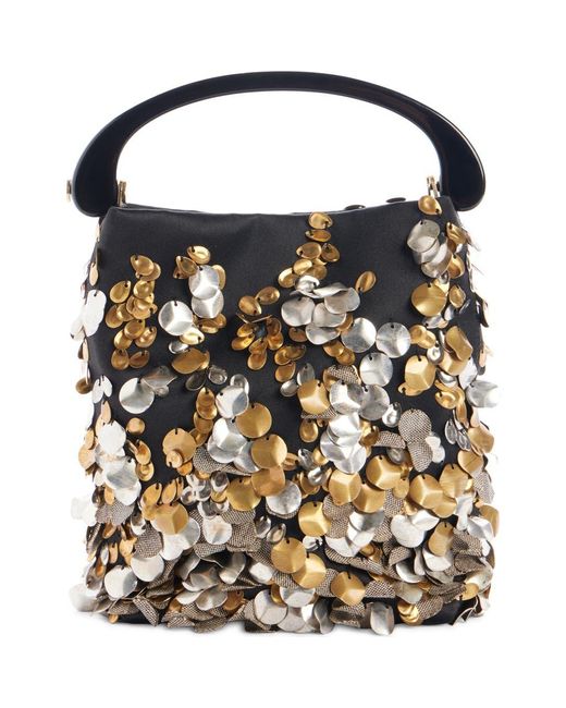 Dries Van Noten Black Embellished Top Handle Bag