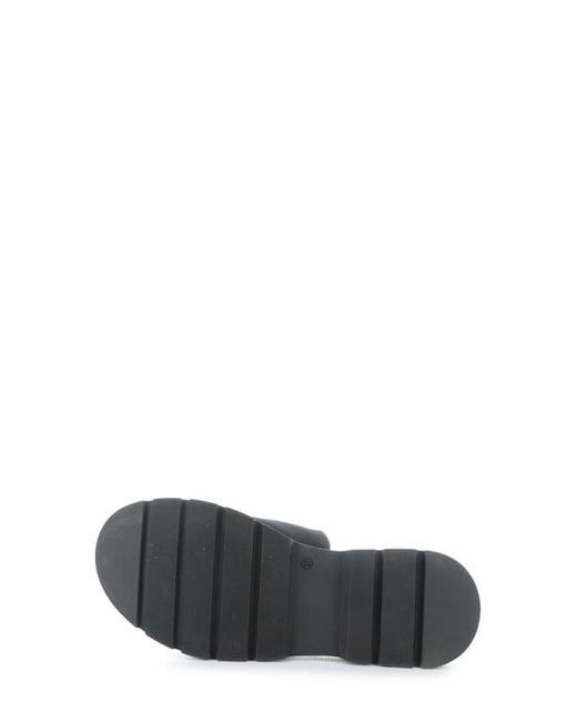 Bos. & Co. Black Counsil Platform Slide Sandal