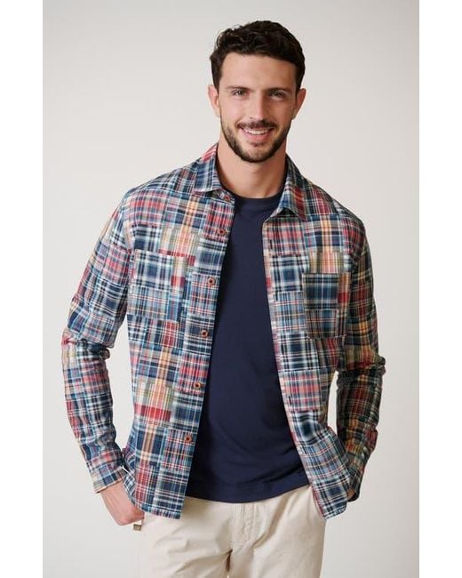 LEISURE LAB Blue Framework Button Up for men