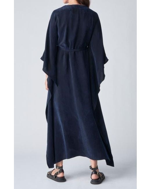 ocean + main Blue Belted Caftan