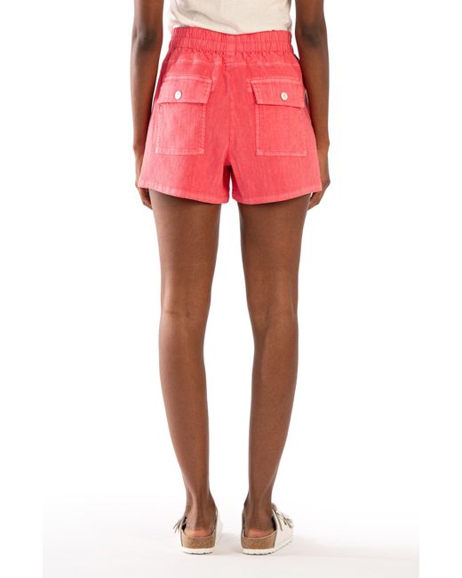 Kut From The Kloth Red Elastic Waist Shorts