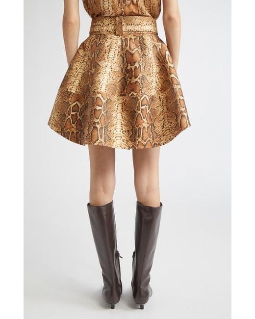 Zimmermann Natural Hypnotic Belted Silk & Cotton Utility Miniskirt