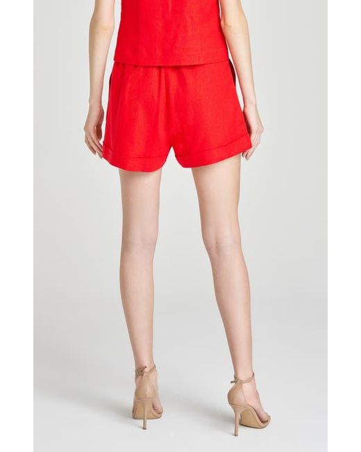 Wayf Red X Styled By Coco! Vera Linen Blend Shorts