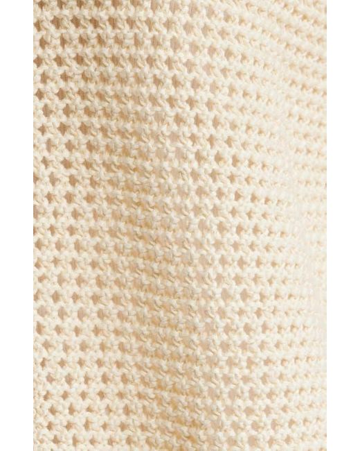 Caslon Natural Open Stitch Cotton Cardigan