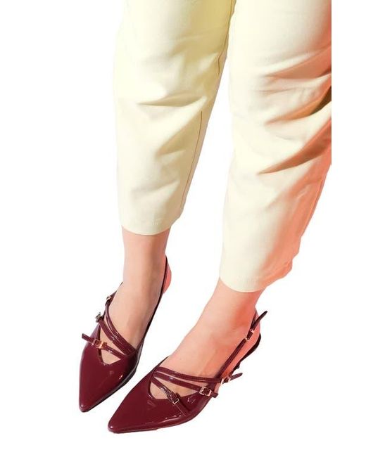 Prologue Shoes Pink Magra Pointed-Toe Slingback Stiletto