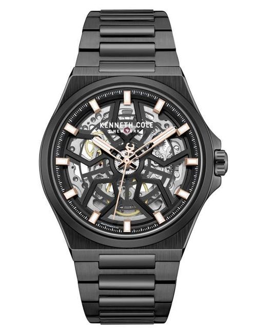 Kenneth Cole Black Automatic Bracelet Watch, 43.5Mm for men