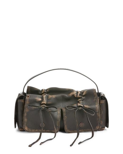 Acne Black Multipocket Washed Leather Bag
