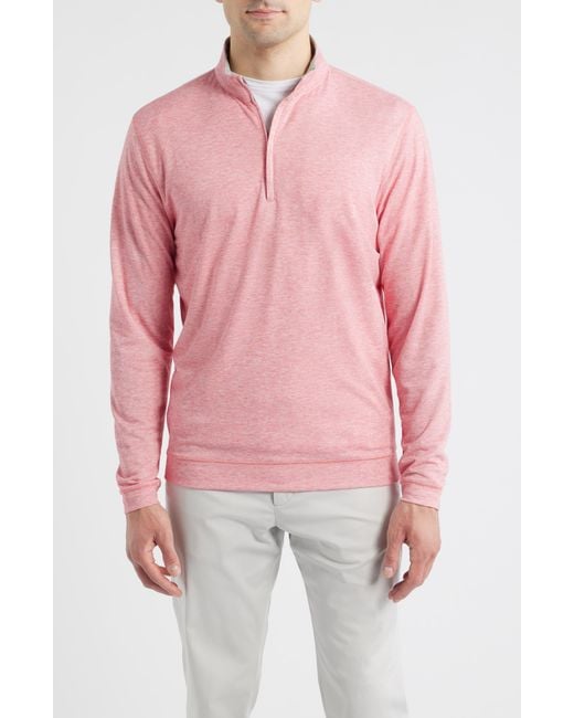 Johnnie-o Pink Pircio Performance Quarter Zip Pullover for men
