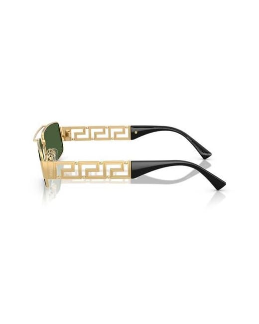 Versace Green 60Mm Rectangular Sunglasses for men
