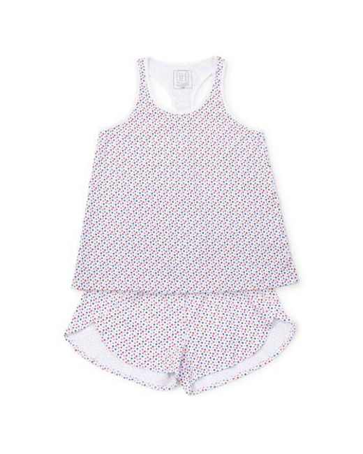 Lila and Hayes White Alyssa Pajama Short Set