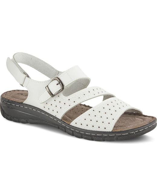 Flexus by Spring Step White Harinna Slingback Sandal