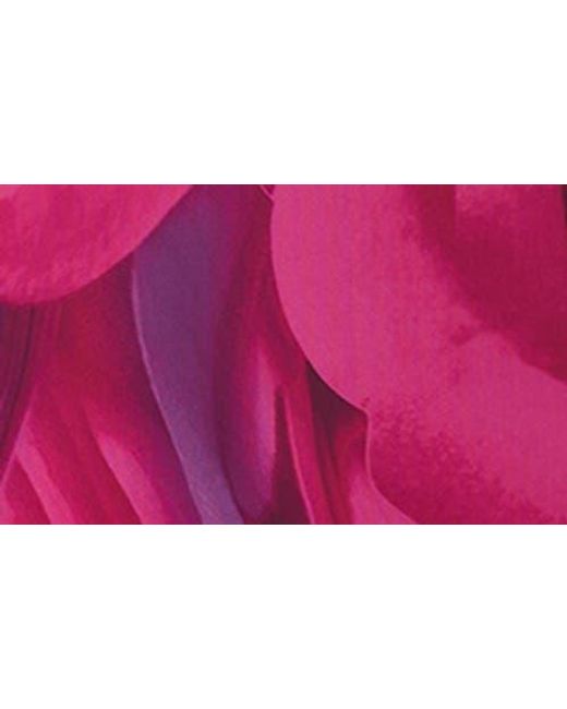 AFRM Red Shailene Print Long Sleeve Powermesh Body-Con Midi Dress