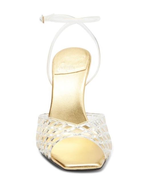 Jeffrey Campbell White Lattix Ankle Strap Jelly Sandal