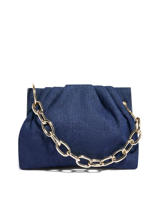 House of Want Blue Chill Vegan Leather Frame Clutch