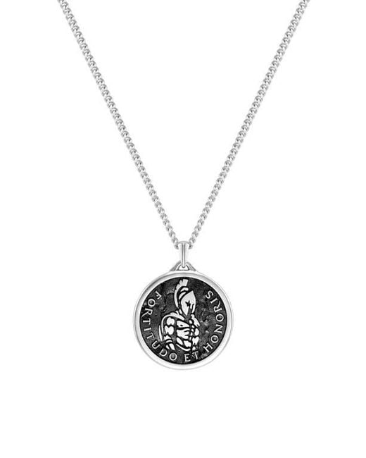 Vincero White Spartan Pendant Necklace for men