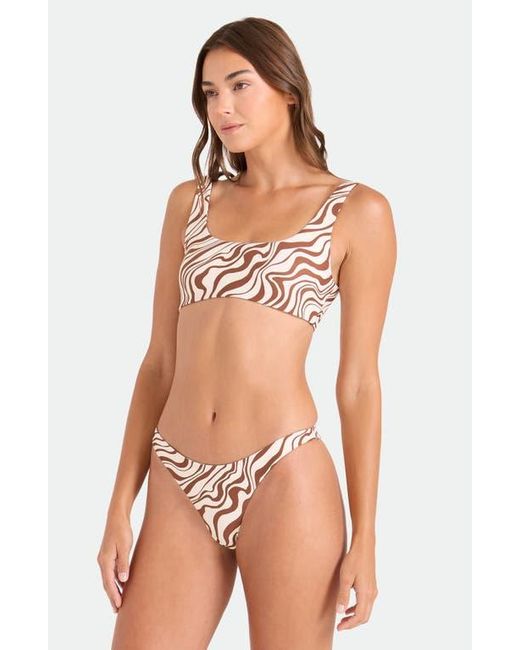 Volcom Brown Coco Retro Bloom Reversible Bikini Top