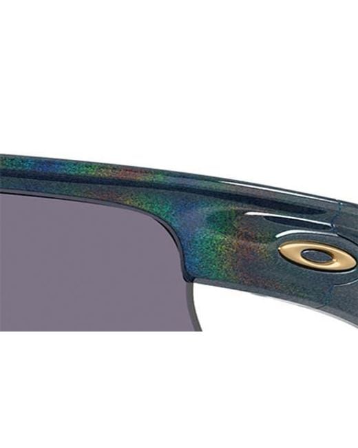 Oakley Blue Bisphaera 68Mm Oversize Gradient Prizm Rectangular Sunglasses