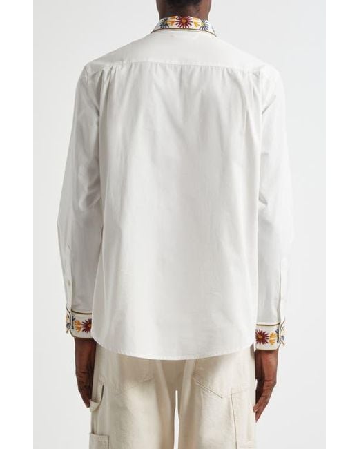 Bode White Candyfloss Cotton Button-Up Shirt for men