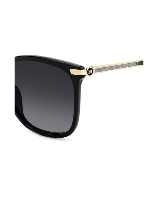 Carolina Herrera Black 55Mm Gradient Rectangular Sunglasses