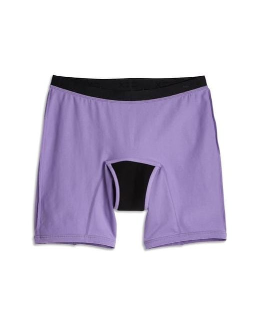 TOMBOYX Purple First Line Stretch Cotton Period 9-Inch Boxer Briefs