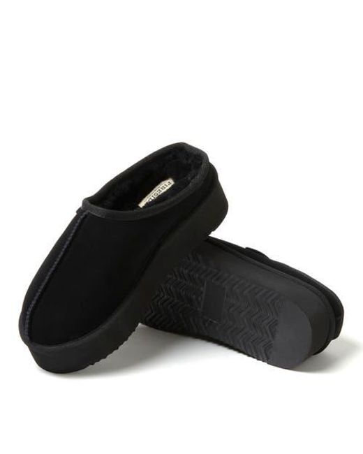 Dearfoams Fireside Queenstown Genuine Shearling Platform Clog Slipper