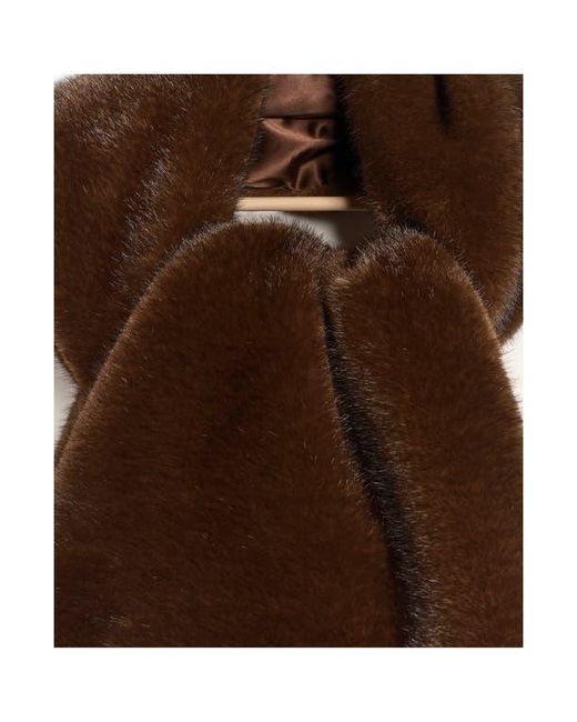 Free People Black Snow Angel Faux Fur Scarf