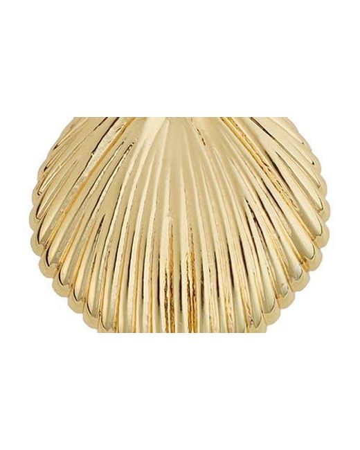 Panacea Metallic Seashell Drop Earrings