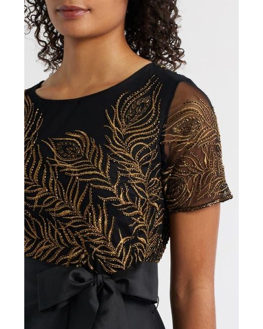 pisarro nights short dresses Pisarro Nights Beaded Sleeveless Minidress In Champagne